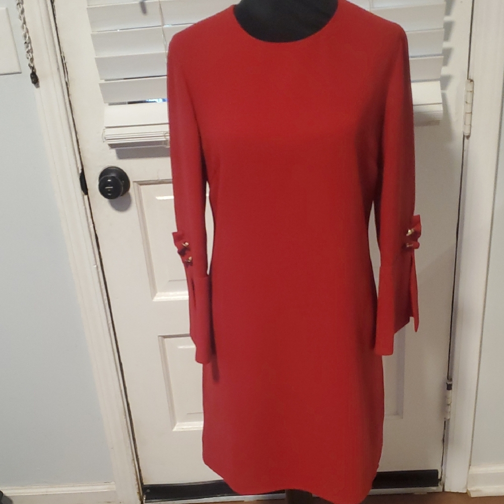 Tyler Boe Red Long Sleeve Dress